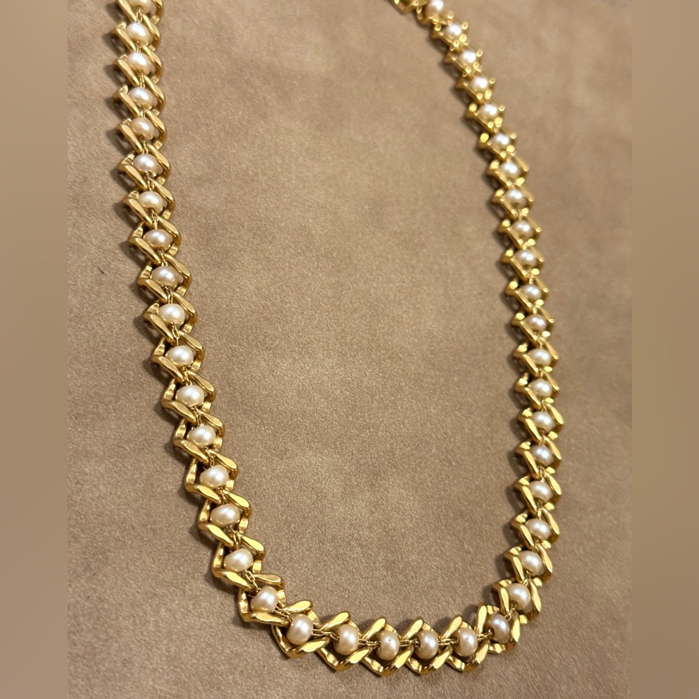 Napier Golden and Pearl Necklace